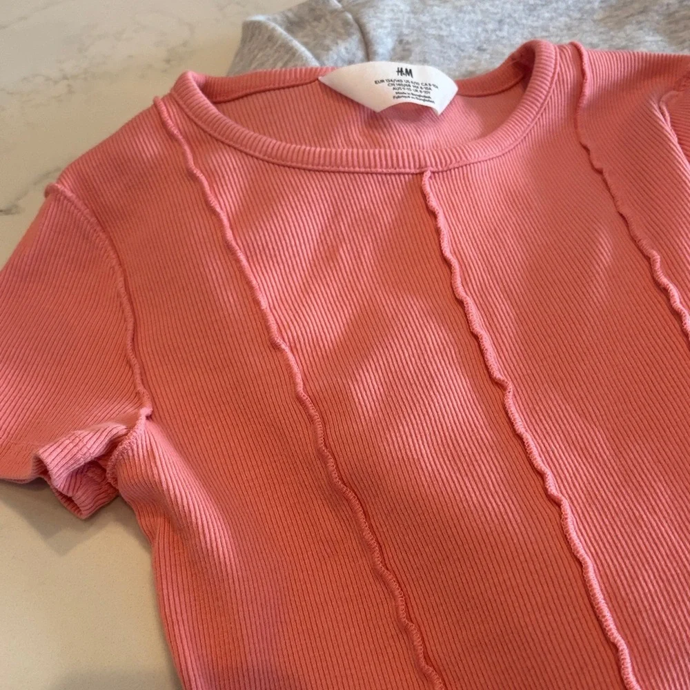 H&M Gray and Pink Kids Sweatshirt and Tee Set